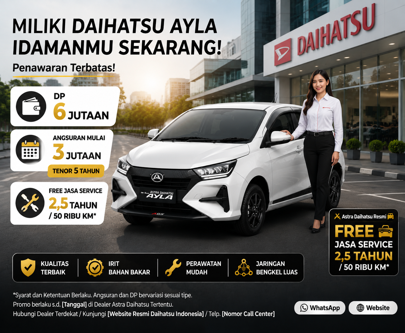 Promo Daihatsu  All New  Ayla Terbaru DP Murah 6 Jutaan & Angsuran Ringan